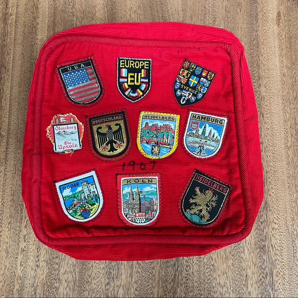 Vintage travel patches bag
